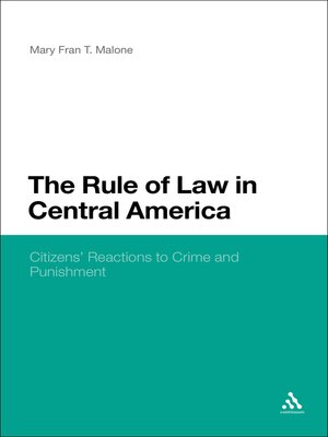 cover image of The Rule of Law in Central America